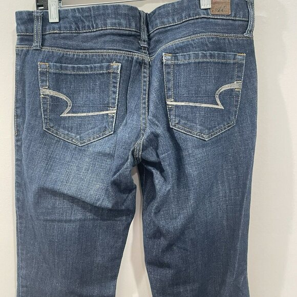 American Eagle AE Denim Jeans Blue Real Flare Size 6 Regular - Picture 4 of 9